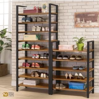 【WAKUHOME 瓦酷傢俱】Ari工業風木心板高低鞋架組A005-221+222
