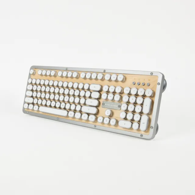 【AZIO】RETRO MAPLE BT 藍牙楓木打字機鍵盤-Typelit軸(PC/MAC鍵盤)