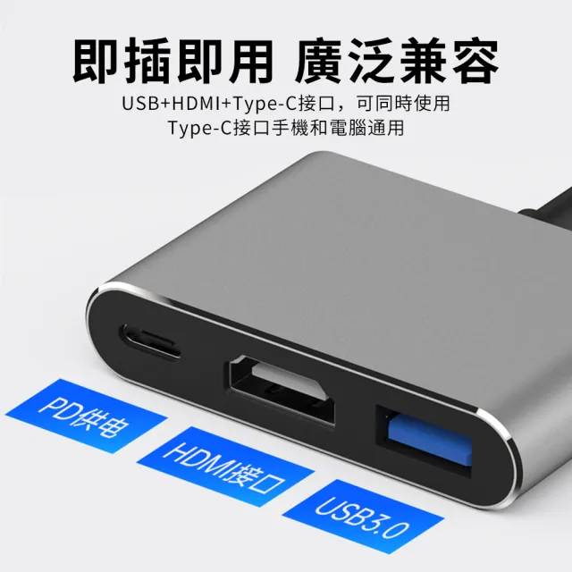 【YUNMI】父親節送禮 USB Type-C轉HDMI 數位影音轉接線
