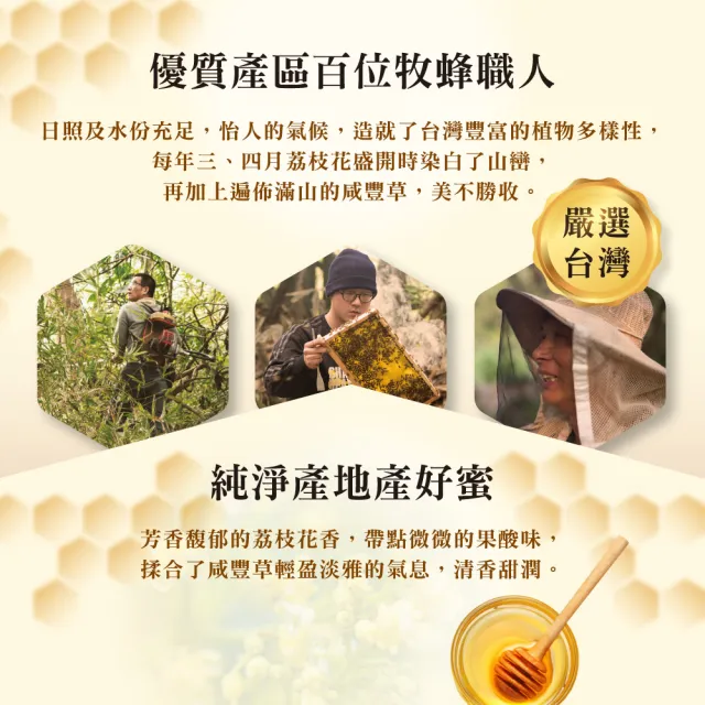 【蜜蜂工坊】金選台灣蜂蜜700gX1罐