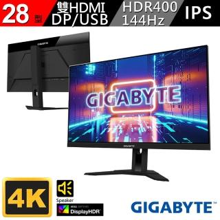 【GIGABYTE 技嘉】M28U 28型 IPS 4K 144Hz 電競螢幕(HDR400/Type-C/KVM)