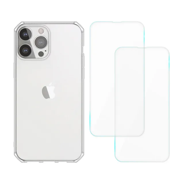 【RedMoon】APPLE iPhone13 Pro Max 6.7吋 手機殼貼3件組 鏡頭全包式魔方殼+9H玻璃保貼2入(i13ProMax)