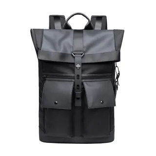 【ROGIV+】個性翻蓋後背包 商務後背包 電腦後背包 筆電後背包 R1017(15.6吋內筆電適用/電腦包/ 