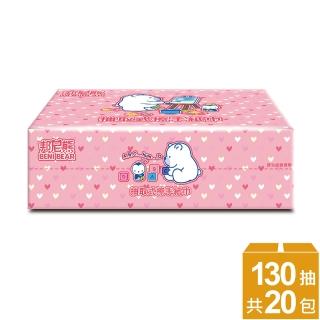 【Benibear 邦尼熊】抽取式熊厚擦手紙(130張X20包/箱)