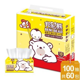 【Benibear 邦尼熊】抽取式衛生紙(100抽10包6袋)