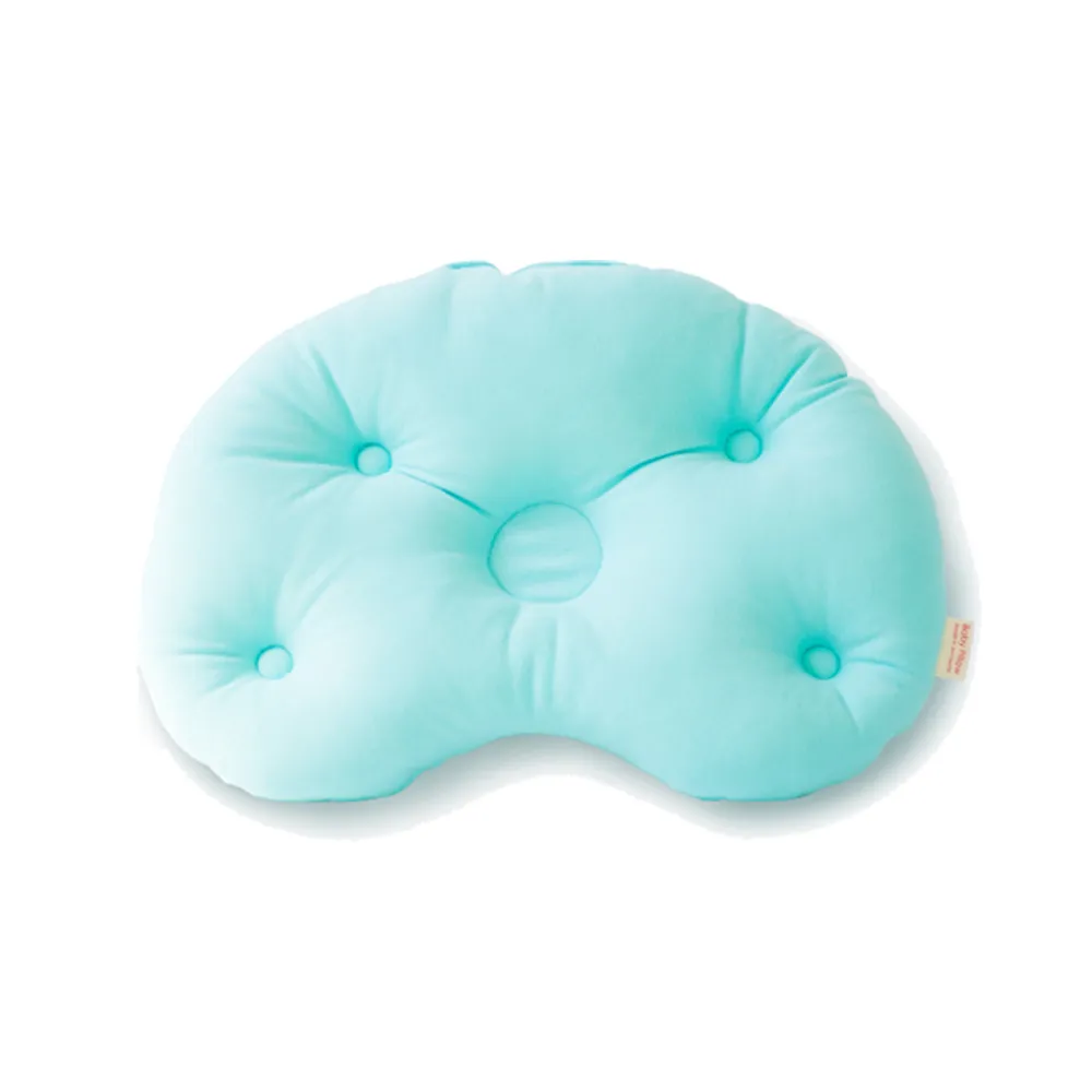 【MAKURA【Baby Pillow】】可水洗豆型嬰兒枕M-天空藍(MAKURA 嬰兒枕午睡枕推車枕可水洗嬰兒枕 樣究極觸感)