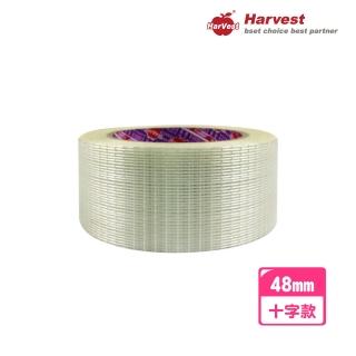 【HarVest】十字款纖維膠帶 48mm*50Y-6入(重物封箱膠帶/玻璃纖維膠帶)