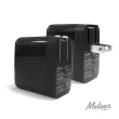 【Meteor】PD+QC雙孔TYPE-C USB雙輸出全兼容快速閃充 20.5W 折疊充電器(2色)