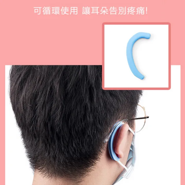 【DW 達微科技】EM01舒適款減壓口罩護耳套20對 (顏色隨機出貨)