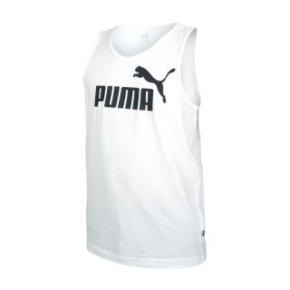 【PUMA】男LOGO休閒背心-歐規 無袖上衣 純棉 慢跑 白黑(58667002)
