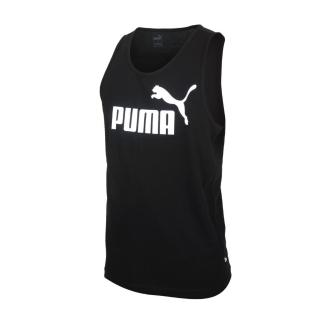 【PUMA】男LOGO休閒背心-歐規 無袖上衣 純棉 慢跑 黑白(58667001)