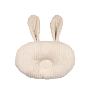 【Lolbaby】3D立體純棉造型嬰兒枕(兔兔-米)
