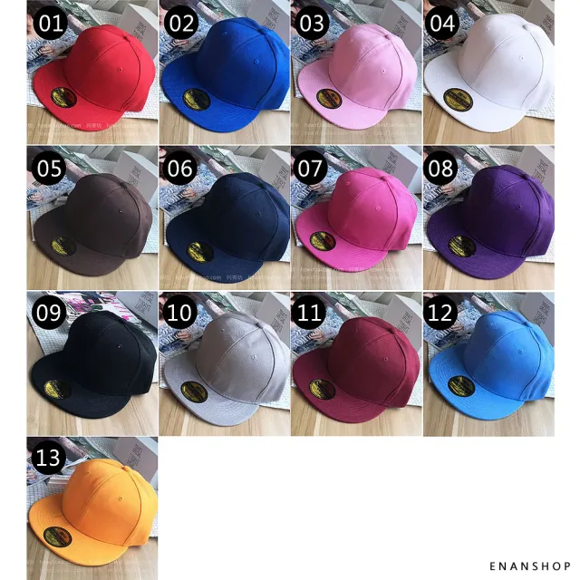 【ENANSHOP 惡南宅急店】素面棒球帽 嘻哈帽 遮陽帽 板帽 男女 中性款 可調大小-0109G