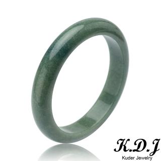 【K.D.J 圓融珠寶】滿綠秋香綠翡翠平安鐲天然A貨(17-19.5圍手圍可選)