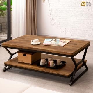 【WAKUHOME 瓦酷傢俱】Ari工業風木心板4尺大茶几 A005-212