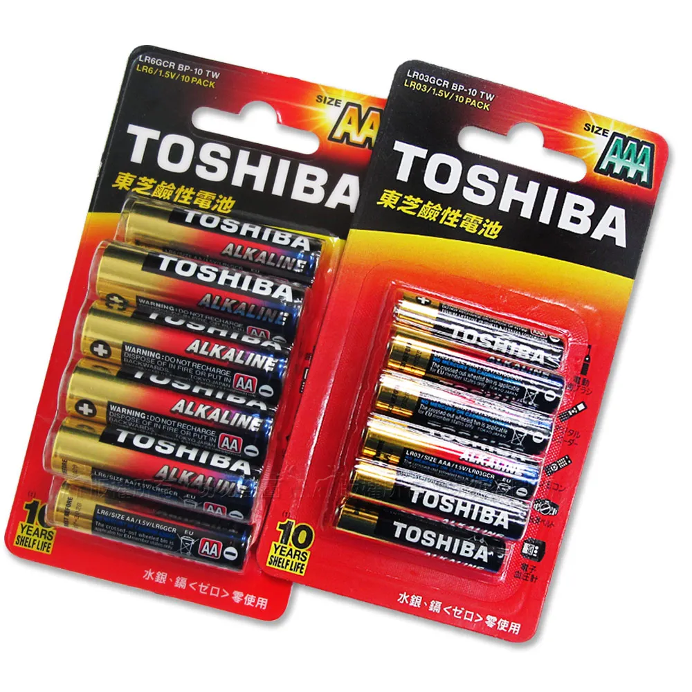 【TOSHIBA 東芝】持久型鹼性電池 AA 3號-20顆入