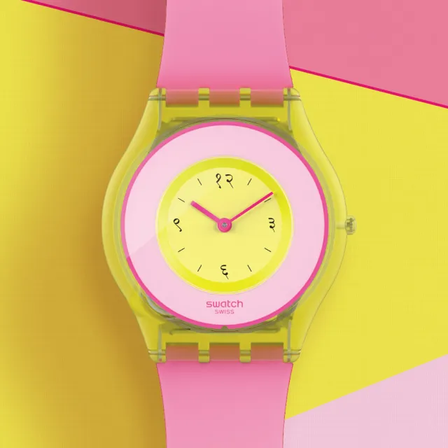 【SWATCH】SKIN超薄系列 INDIA ROSE 01 印度玫瑰 手錶 瑞士錶 錶(34mm)