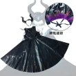 【Kori Deer 可莉鹿】黑魔女女童萬聖節服裝3件組洋裝+披風+髮箍(變裝派對角色扮演造型攝影)