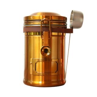 【Earth】大不列顛密封罐 亮銅色260g(贈專用矽膠收納圈+豆匙 顏色隨機)