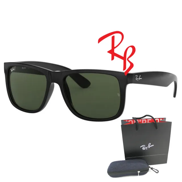 【RayBan 雷朋】亞洲版 太陽眼鏡 舒適加高鼻翼設計 RB4165F 601/71 黑框墨綠鏡片 公司貨