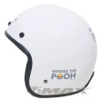 小熊維尼-2半罩式機車安全帽CA309-白色+短鏡片+6入免洗內襯套(速)