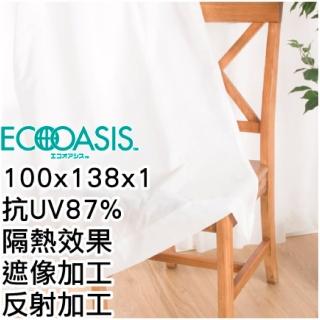 【NITORI 宜得利家居】蕾絲窗簾 窗紗 ARAN 100×138×1 ECO OASIS(蕾絲窗簾)