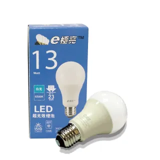 【E極亮】6入組 LED 13W 6500K 白光 全電壓 球泡燈 _ ZZ520044