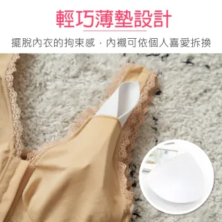 【Daima 黛瑪】現貨出清 前扣無鋼圈M-XL/彈力運動內衣/美胸Bra T/可哺乳內衣/內搭小可愛/大罩杯(灰色)