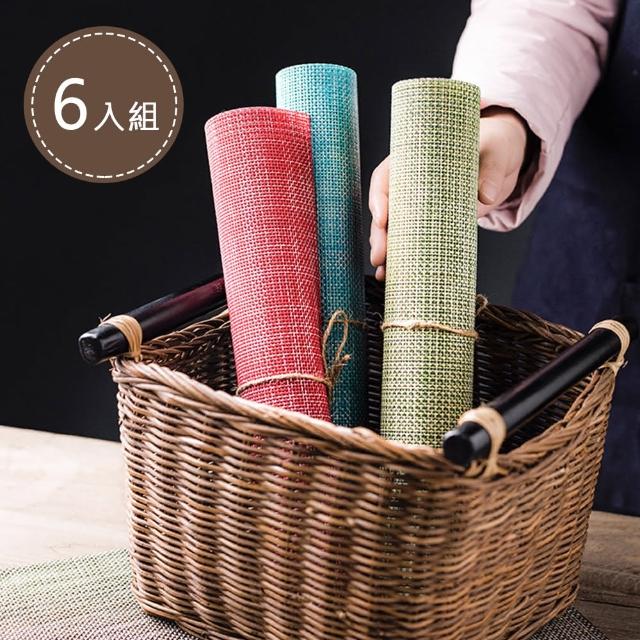 【樂邁家居】隔熱防滑 餐墊 質感餐具(素雅 六入組)
