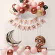 粉嫩寶貝生日氣球套組1組-數字任選(生日氣球 派對 生日派對 派對氣球 生日佈置 氣球)