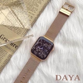 【DAYA】Apple Watch 1-9代/SE/Ultra 42/44/45/49mm 針扣式米蘭尼斯錶帶