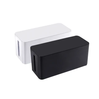 【JOEKI】中號電源線收納盒 無印風-SN0194(桌面插線板盒 電線收納盒 集線盒)