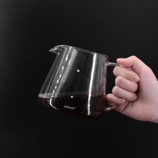 【Minos】玻璃咖啡分享壺 600ml(錐形設計方便搖晃均勻融合)
