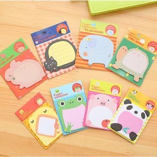 【PS Mall】便條紙 便條紙 便利貼 備忘錄 文具 辦公用品 卡通動物便利貼 10入(J1908)