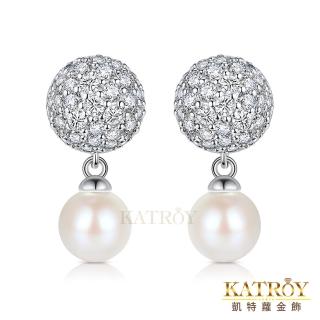 【KATROY】純銀耳環．8.0-8.5mm ．新年禮物(天然珍珠)