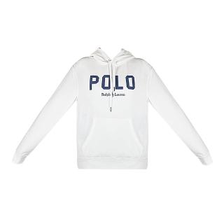 【RALPH LAUREN】POLO印花長袖連帽T恤(白)