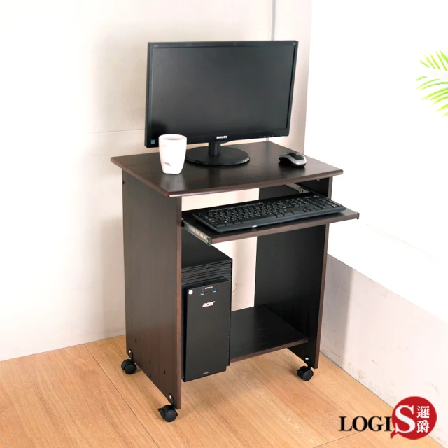 LOGIS 精巧60x45cm活動電腦桌(事務桌 滑輪桌 移動桌)