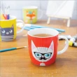 【KitchenCraft】骨瓷馬克杯 紳士貓425ml(水杯 茶杯 咖啡杯)