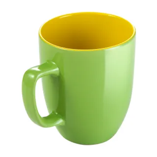 【TESCOMA】Crema雙色馬克杯 綠黃290ml(水杯 茶杯 咖啡杯)