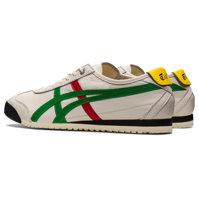 【Onitsuka Tiger】鬼塚虎 MEXICO 66 SD 米色底綠紅邊 休閒鞋 (1183A872-100)
