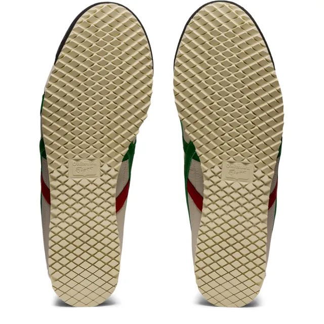 【Onitsuka Tiger】鬼塚虎 MEXICO 66 SD 米色底綠紅邊 休閒鞋 (1183A872-100)