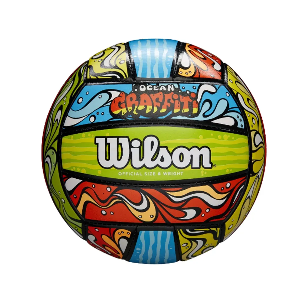 【WILSON】沙灘排球 塗鴉 海洋款(5號球)