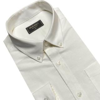 【MURANO】SLIM FIT 長袖彈力襯衫-奶油色(臺灣製、現貨、修身、彈力)