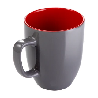 【TESCOMA】Crema雙色馬克杯 灰紅290ml(水杯 茶杯 咖啡杯)