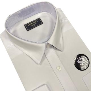 【MURANO】SLIM FIT 吸濕排汗長袖襯衫-白色(臺灣製、現貨、吸濕排汗、白襯衫)