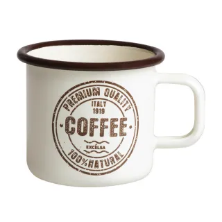 【EXCELSA】琺瑯馬克杯 咖啡300ml(水杯 茶杯 咖啡杯 露營杯 琺瑯杯)