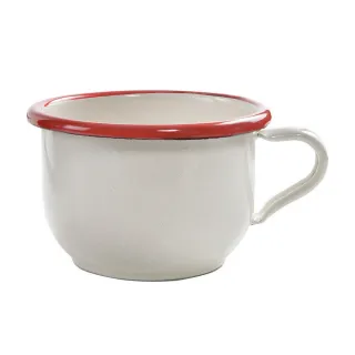 【IBILI】復古琺瑯馬克杯 紅150ml(水杯 茶杯 咖啡杯 露營杯 琺瑯杯)