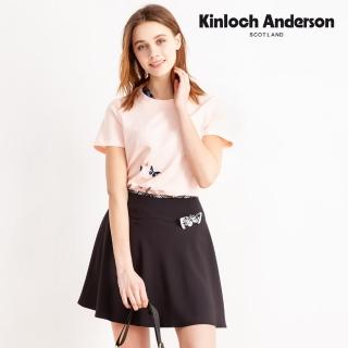 【Kinloch Anderson】金安德森女裝 百搭波邊剪接蝴蝶蝶圓裙(短裙-混紡-黑)