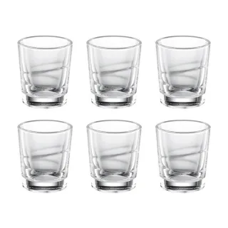 【TESCOMA】烈酒杯6入 雕紋25ml  / 調酒杯 雞尾酒杯 Shot杯
