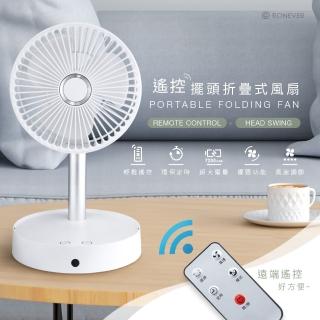 【RONEVER】USB 8吋搖控擺頭折疊風扇(PG021)